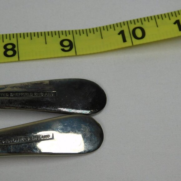 Silver Plated Salad Serving Set 9 3/8" Spoon Fork William Adams Pattern W1A6 - Picture 7 of 7